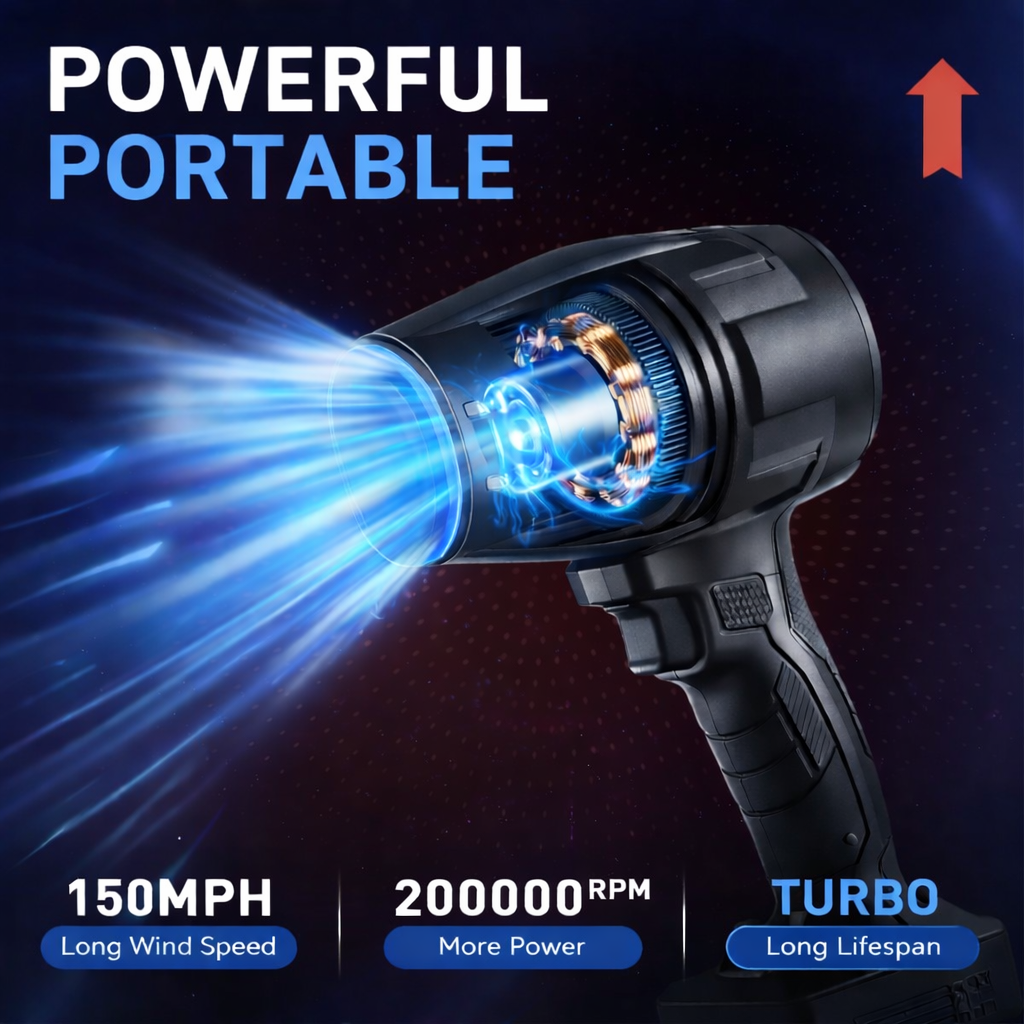 PORTAIR™ Ultra Powerful 200,000 RPM Cordless Portable Air Blower For Cars, Bike, Home, PCs & Keyboard