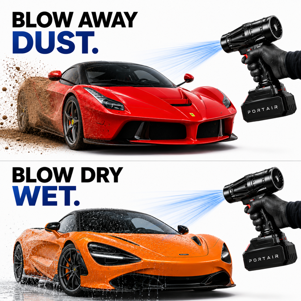 PORTAIR™ Ultra Powerful 200,000 RPM Cordless Portable Air Blower For Cars, Bike, Home, PCs & Keyboard